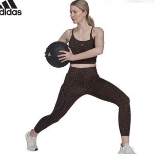 Adidas Tlrd Hiit Croco Luxe 7/​8 Tight Leggings Brown/​Black